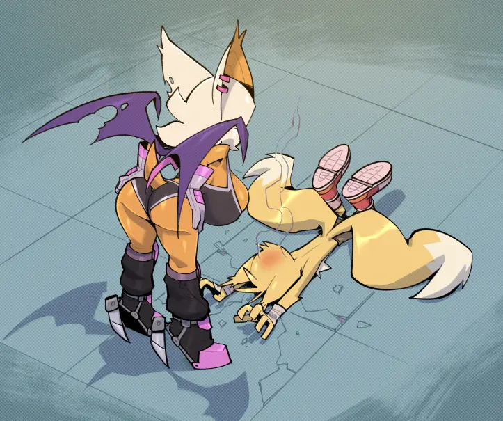 Image big_breasts,breasts,female,blue_eyes,male,duo,tan_skin,hair,male/female,anthro,tan_body,blonde_hair,comic,canid,canine,fur,mammal,yellow_body,yellow_fur,sega,sonic_(series),sonic_the_hedgehog_(series),fox,older_female,younger_male,anthro_on_anthro,age_difference,bat,rouge_the_bat,miles_prower,tails,tails_the_fox,bigdad