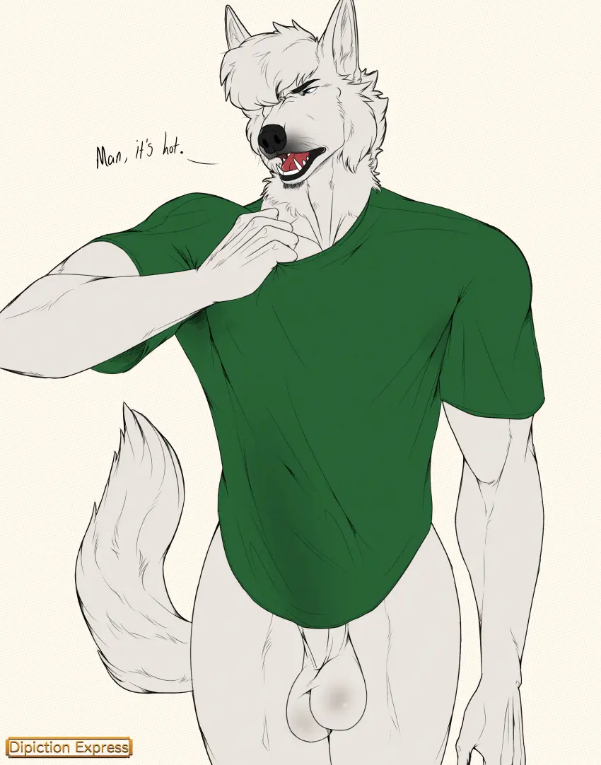 Image clothed,clothing,hi_res,shirt,shirt_pull,simple_background,solo,male,penis,sweat,erection,humanoid_penis,athletic,athletic_male,muscular,muscular_male,male_only,solo_focus,balls,anthro,text,absurd_res,bodily_fluids,canid,canine,canis,genitals,mammal,wolf,dialogue,muscular_anthro,bottomless,english_text,male_focus,humanoid_genitalia,annoyed,boner,topwear,talking_to_viewer,walking,humanoid_hands,mostly_nude,green_clothing,facial_hair,saggy_balls,pantsless,athletic_anthro,print_clothing,print_topwear,shirt_only,topwear_only,clothing_pull,goatee,mostly_nude_anthro,topwear_pull,heat_(temperature),mostly_nude_male,exposed_balls,walking_towards_viewer,pantsless_male,print_shirt,nonchalant,pantsless_anthro,depictionexpress,hot_temperature,sweaty_clothing,sweaty_shirt,sweaty_topwear,top_k_(depiction_express)