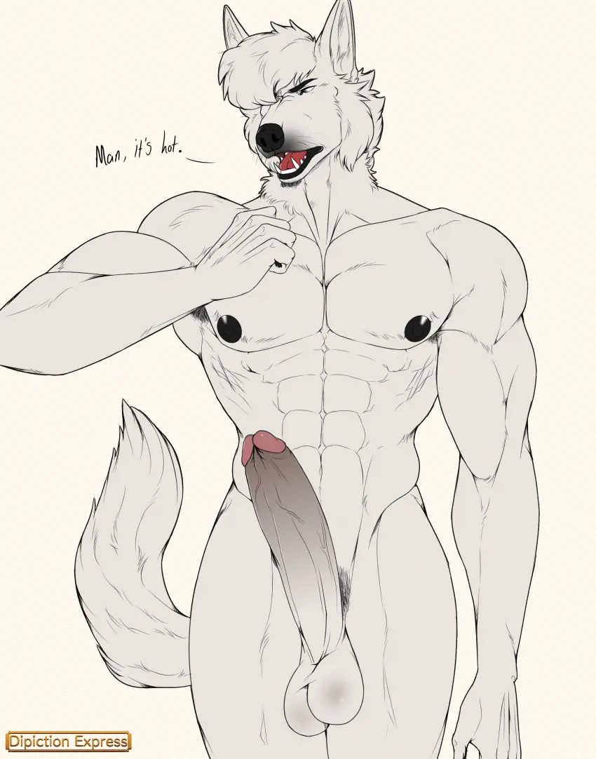 Image hi_res,nipples,simple_background,solo,male,nude,penis,big_penis,erection,humanoid_penis,athletic,athletic_male,muscular,muscular_male,male_only,solo_focus,balls,anthro,nude_male,veiny_penis,text,absurd_res,canid,canine,canis,genitals,mammal,wolf,dialogue,muscular_anthro,big_nipples,english_text,male_focus,abs,humanoid_genitalia,annoyed,vein,boner,glans,nude_anthro,talking_to_viewer,pubes,walking,humanoid_hands,long_penis,pawpads,facial_hair,saggy_balls,body_hair,armpit_hair,athletic_anthro,black_nipples,black_pawpads,goatee,heat_(temperature),walking_towards_viewer,nonchalant,depictionexpress,hot_temperature,top_k_(depiction_express)
