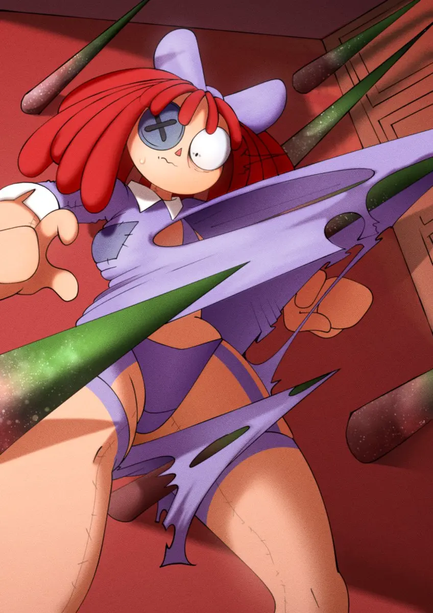 Image breasts,female,light-skinned_female,light_skin,sweat,red_hair,bra,panties,small_breasts,solo_female,tagme,dress,shocked,dress_lift,torn_clothes,bowtie,eyepatch,ripped_clothing,doll,ragatha_(the_amazing_digital_circus),the_amazing_digital_circus,accidental_exposure,ragatha,bowtie_on_head,patch_(fabric),tobitobi90,button_eye