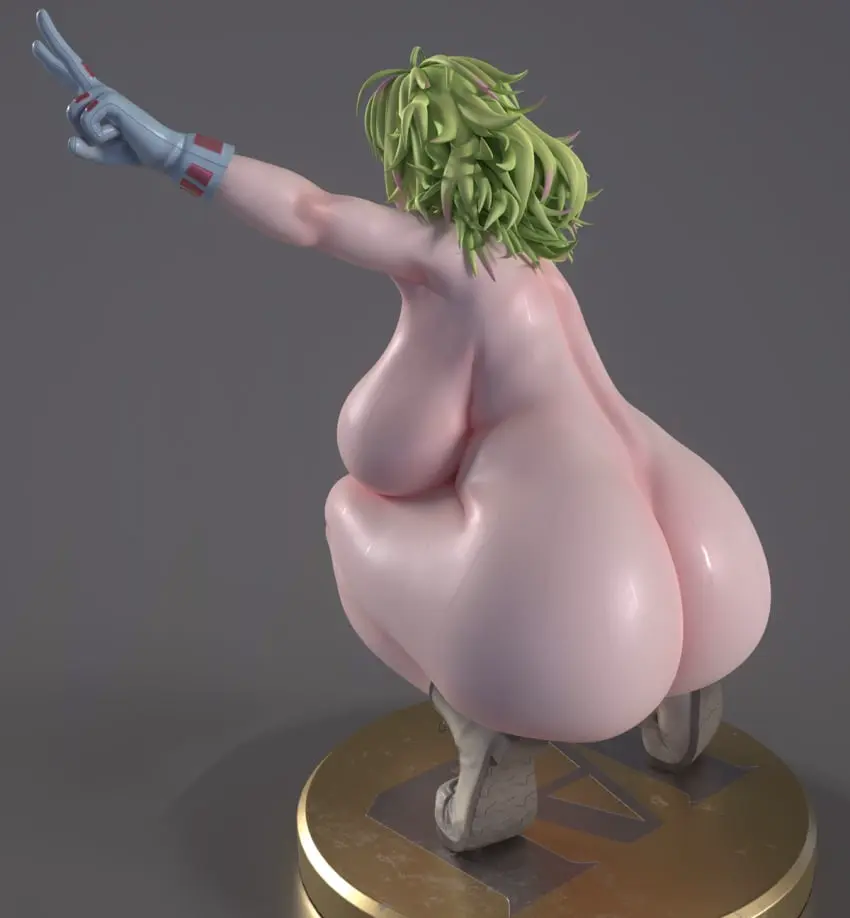 Image 1girls,breasts,female,female_only,solo,gloves,nude,sweat,ass,big_ass,huge_ass,thick_thighs,voluptuous,cleavage,sideboob,huge_breasts,my_hero_academia,3d,green_hair,naked_footwear,v,tooru_hagakure,usukeninja
