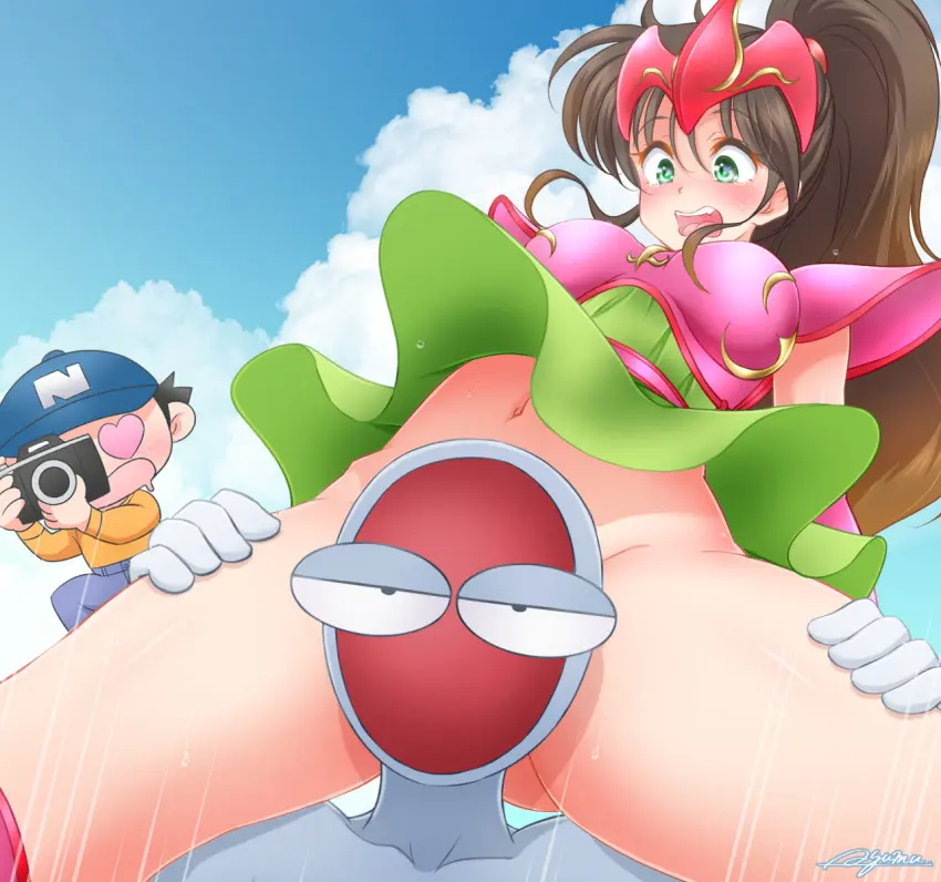 Image embarrassed,shocked,shocked_expression,upskirt,pervert,wonder_momo,amazona,ayumu_(ayumu3659),warudamon,warudemon