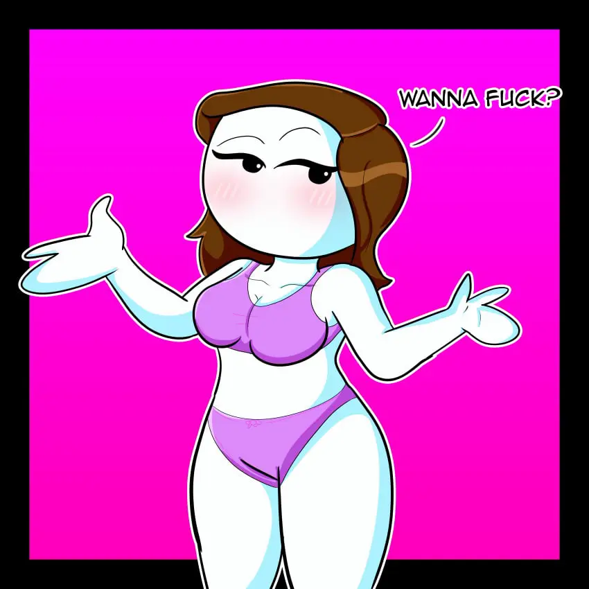 Image 1girls,big_breasts,breasts,clothing,female,female_only,white_skin,youtube,tagme,artist_request,brown_hair,cute,youtuber,white-skinned_female,white_skinned_female,let_me_explain_studios,rebecca_parham