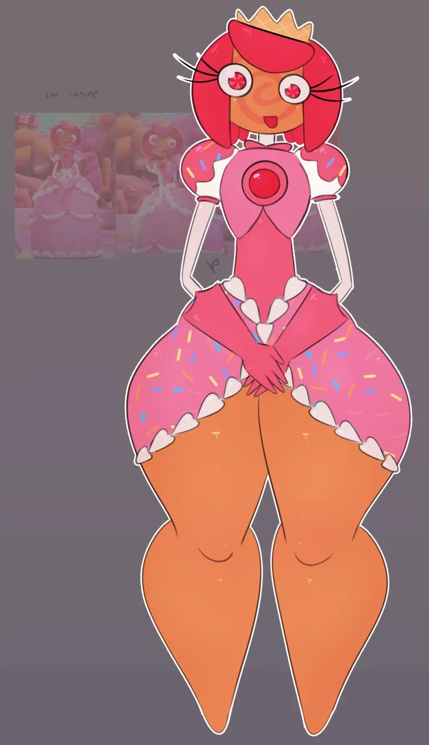 Image female,gloves,self_upload,short_dress,big_thighs,skinny_waist,the_amazing_digital_circus,candy,princess_loolilalu,sprinkles,frosting,candiedkelp,happychaoz,skinny_arms