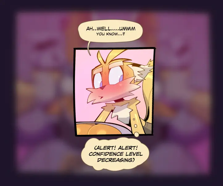 Image big_breasts,breasts,female,blue_eyes,male,furry,duo,tan_skin,hair,male/female,anthro,furry_female,tan_body,blonde_hair,comic,canid,canine,fur,mammal,yellow_fur,sega,sonic_(series),sonic_the_hedgehog_(series),fox,furry_male,older_female,younger_male,age_difference,bat,rouge_the_bat,miles_prower,bigdad