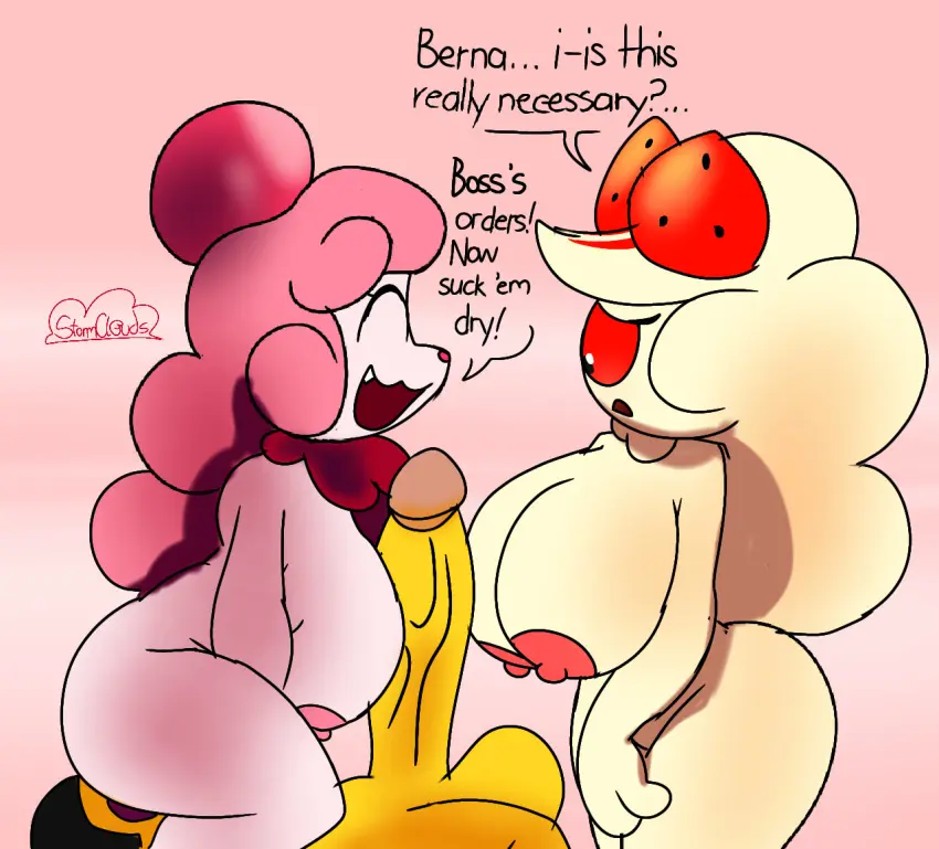 Image big_breasts,breasts,female,hi_res,nipples,open_mouth,male,penis,pokemon,pokemon_(species),furry,tongue,thick_thighs,areolae,huge_cock,huge_breasts,anthro,text,tagme,closed_eyes,canine,dialogue,anthro_only,pokémon_(species),animate_inanimate,food_creature,strawberry,alcremie,stormcloudsart,slurpuff