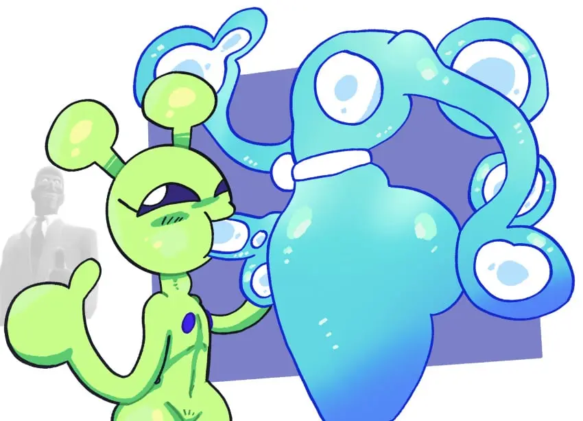 Image female,2girls,male,penis,hips,balls,naked,original,original_character,oc,naked_female,original_characters,flat_chest,flat_chested,alien,alien_girl,sucking,sucking_penis,antennae,side_ass,spy_(team_fortress_2),lunabella_(mschaox6),mschaox6,boba_(mschaox6),gooey,slimey