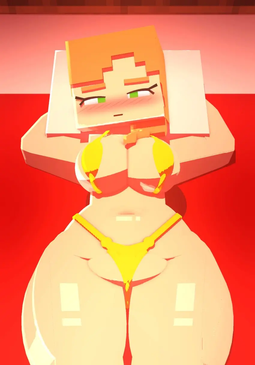 Image 1girls,blush,breasts,female,hi_res,human,open_mouth,smooth_skin,1boy,male,thick_thighs,thighs,humanoid,orange_eyes,wide_hips,digital_media_(artwork),orange_hair,shadow,huge_breasts,milk,green_eyes,curvy,curvy_body,curvy_female,curvy_figure,posing,3d,minecraft,3d_(artwork),bottomless,thigh_highs,outside,horny,horny_female,mine-imator,hidden_eyes,alex_(minecraft),square_head,coresvoid