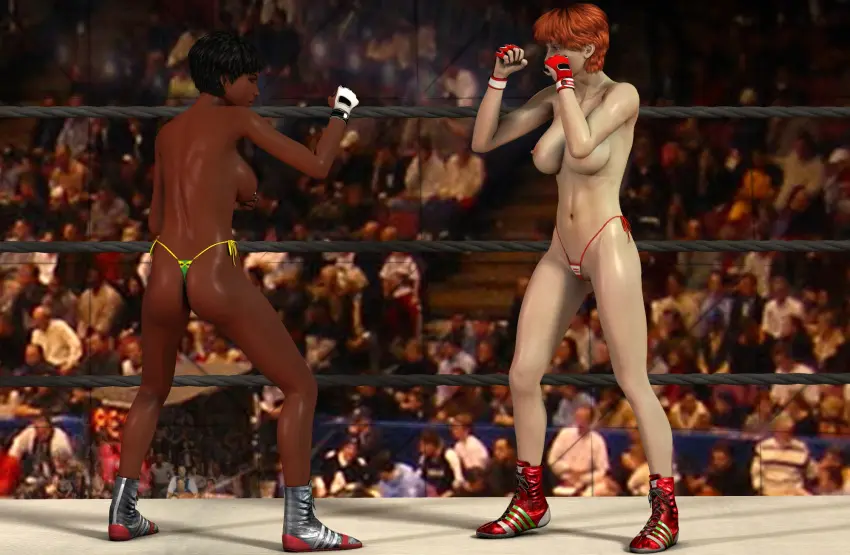 Image female,black_hair,short_hair,red_hair,panties,dark_skin,original,dark-skinned_female,3d,topless,3girls,topless_female,micro_panties,cb1964