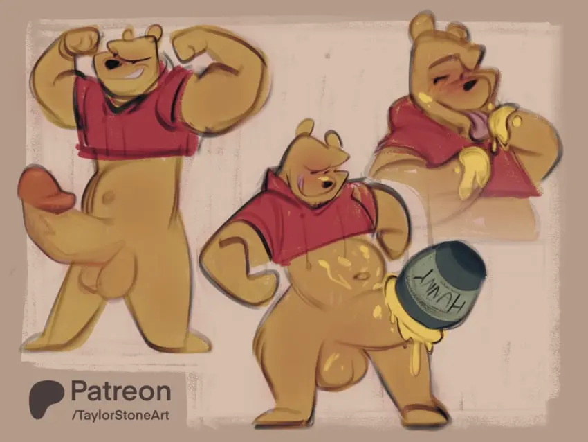 Image solo,1boy,male,navel,penis,furry,big_penis,erection,humanoid_penis,male_only,digital_drawing_(artwork),digital_media_(artwork),solo_focus,anthro,public_domain,erect_penis,partially_clothed,2024,furry_only,male_focus,solo_male,bear,ursid,anthro_focus,anthro_only,humanoid_genitalia,penile,furry_male,big_cock,mostly_nude,penis_focus,solo_anthro,male_anthro,partially_clothed_male,penis_out,honey,literature,ursid_humanoid,solo_in_panel,honey_(food),winnie_the_pooh_(franchise),pooh_bear,taylorstoneart