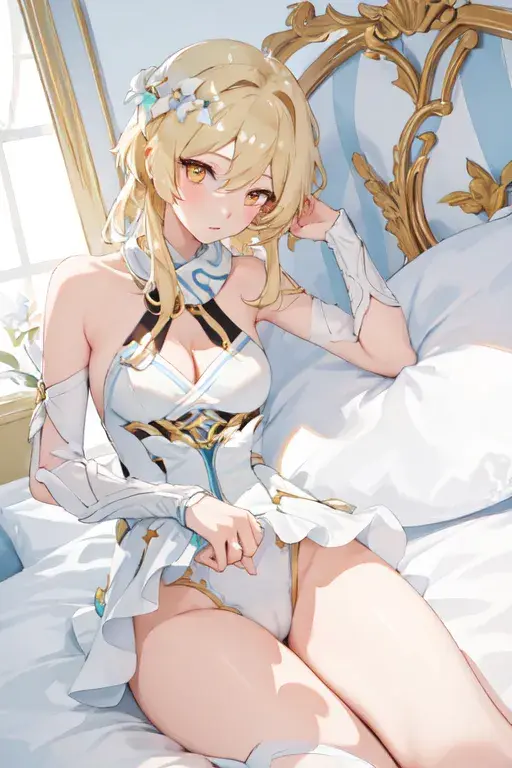 Image female,thighs,ai_generated,tagme,genshin_impact,lumine_(genshin_impact)