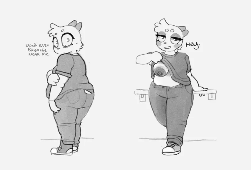 Image 1girls,blush,breasts,clothed,female,furry,anthro,tagme,presenting_breasts,oc,chubby,napsinner