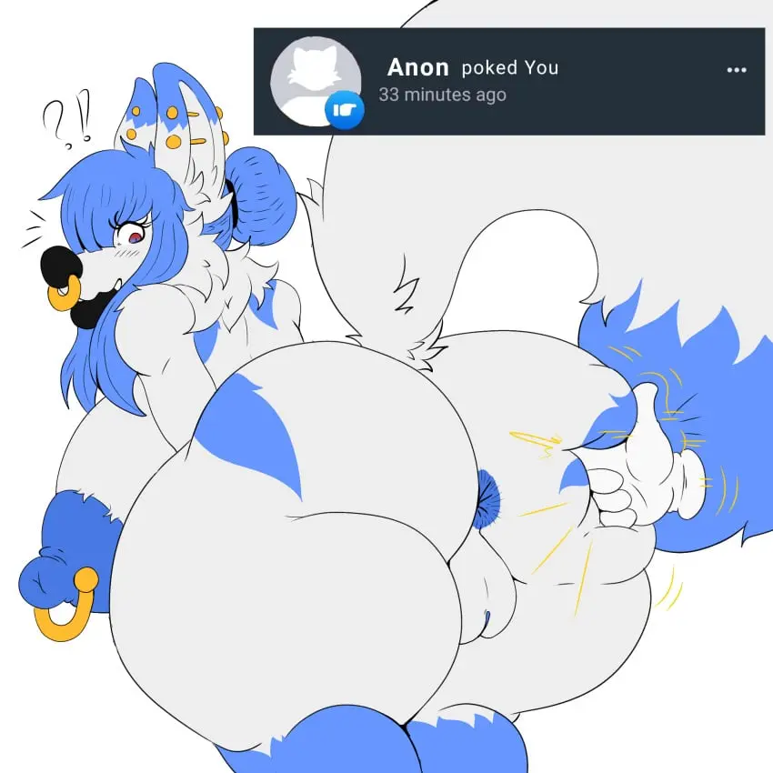 Image breasts,female,hi_res,nipples,solo,pussy,ass,big_butt,huge_butt,thick_thighs,wide_hips,anthro,piercing,anus,lips,slightly_chubby,canid,canine,canis,genitals,mammal,wolf,makeup,lipstick,feline,surprise,surprised_expression,nipple_piercing,squish,fox,hybrid,meme,felid,hyper,domestic_cat,felis,plump_labia,hand_on_butt,question_mark,ring_piercing,nose_piercing,nose_ring,facial_piercing,poking,exclamation_point,facebook,coffehybrid,lalonchera22,poking_butt