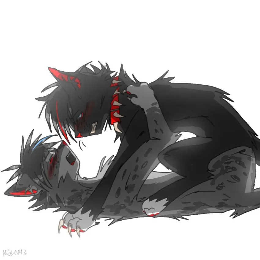 Image male,pleasure_face,2boys,riding,closed_eyes,gay,gay_sex,claws,feline,feral,moaning,feral_on_feral,spiked_collar,claws_out,moaning_in_pleasure,warriors_(cats),cats,ashfur_(warriors),scourge_(warriors)