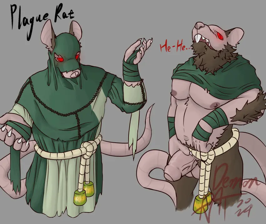 Image clothed,clothing,hi_res,red_eyes,solo,male,penis,underwear,male_only,anthro,absurd_res,bulge,fur,genitals,mammal,male_focus,solo_male,mouse,murid,brown_fur,bandage,brown_body,warhammer_(franchise),murine,rat,rodent,bell,robe,skaven,warhammer_fantasy,wraps,vermintide,demonrat,plague_monk