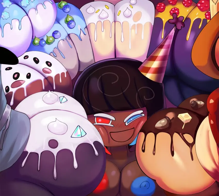Image female,male,huge_ass,massive_butt,thick_thighs,kneeling,massive_ass,femboy,male/female,thick_ass,original_character,ass_focus,cookie_run,cookie_run_kingdom,surrounded,caked_up,black_raisin_cookie,cake,birthday,surrounded_by_ass,khadhunter7,elder_faerie_cookie,capsaicin_cookie,khadhunter,kouign-amann_cookie,milkyway_cookie,pancake_cookie,prune_juice_cookie