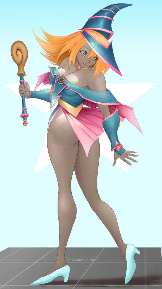 Image female,yu-gi-oh!,high_heels,dark_magician_girl,glass_slipper,hayaimaximum