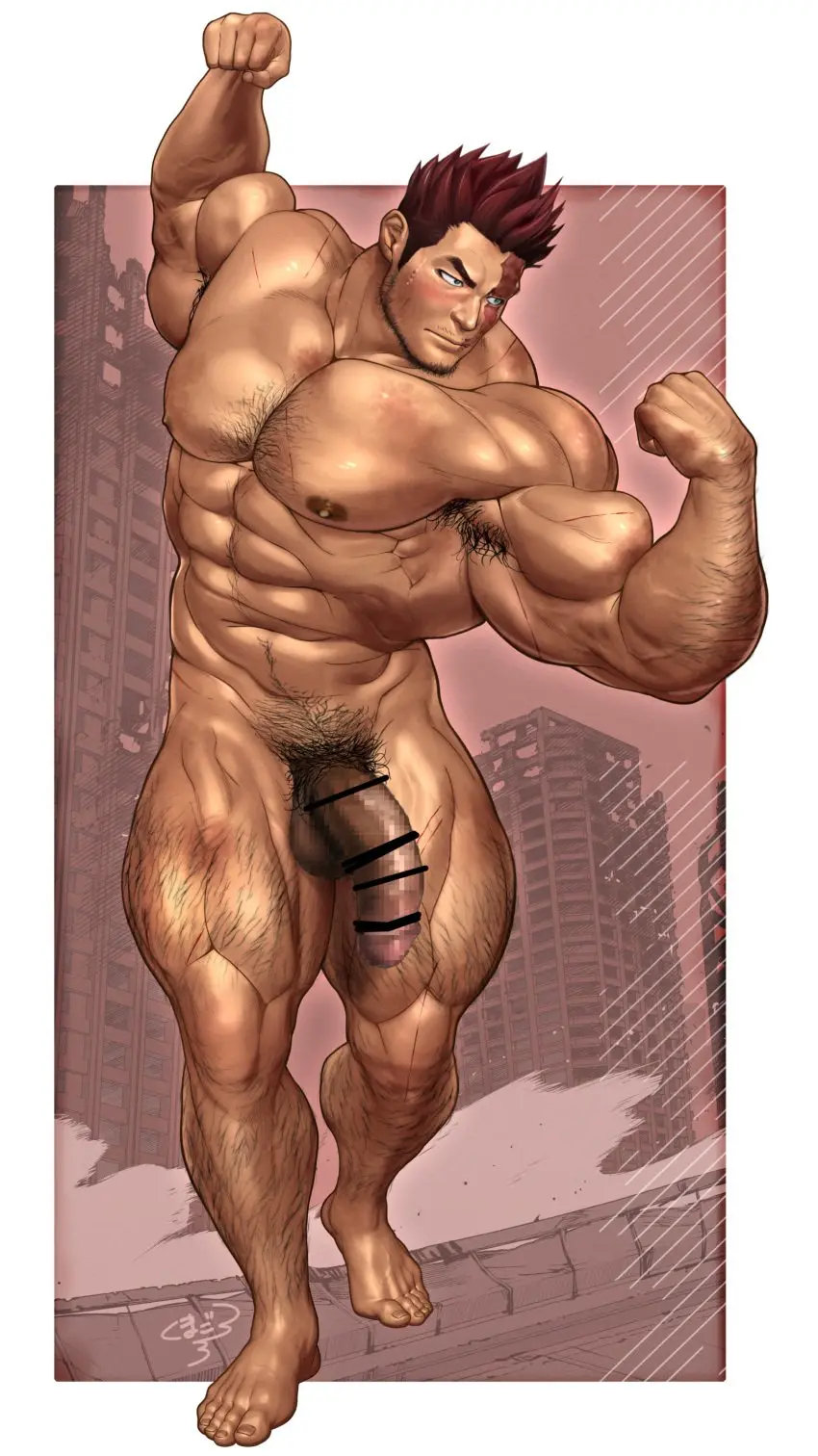 Image nipples,male,nude,penis,red_hair,big_penis,muscular,muscular_male,male_only,yaoi,balls,my_hero_academia,bara,male_nipples,big_balls,scar,daddy,masculine_male,dilf,mature_male,endeavor_(my_hero_academia),enji_todoroki,kumagorow
