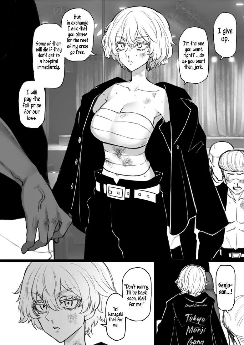 Image 1girls,big_breasts,breasts,female,male,female_focus,male/female,black_and_white,monochrome,translated,commentary_request,english_text,non_nude,tomboy,3boys,english,commentary,before_sex,request,doujinshi,sarashi,manga,manga_page,part_1,tokyo_revengers,delinquent,gangster,senju_kawaragi,terasu_mc