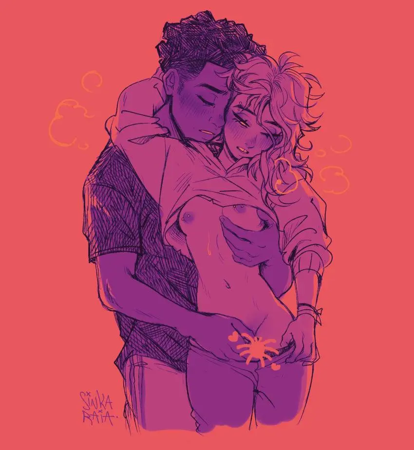Image 1girls,female,light-skinned_female,light_skin,1boy,male,dark-skinned_male,dark_skin,color,2d,canon_couple,couple,censored,couple_(romantic),monochrome,fingering,2d_(artwork),wholesome,marvel,marvel_comics,superheroine,casual,eyebrow_piercing,fondling_breast,shaved_side,superhero,illustration,gwen_stacy,spider-gwen,gwen_stacy_(spider-verse),spider-man:_across_the_spider-verse,spider-man:_into_the_spider-verse,miles_morales,novelty_censor,miles_morales_(spider-verse),sinkaraia