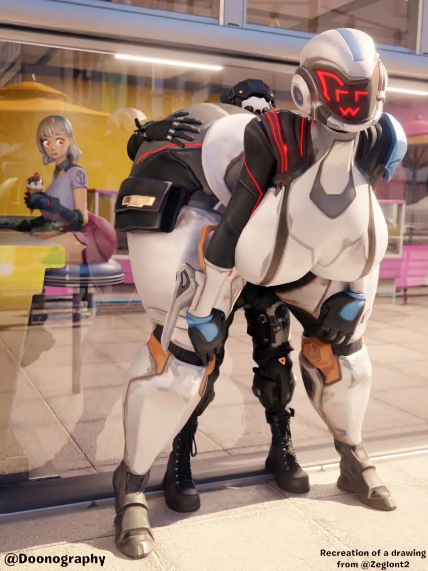 Image female, male, female_focus, thick_thighs, watermark, male/female, fortnite, text, 3d, blender, public, hourglass_figure, submissive_male, lexa_(fortnite), fortnite:_battle_royale, dominant_female, taller_girl, helmet, mini_giantess, against_glass, female/male, butt_grab, visor, being_watched, taller_female, against_wall, butt_crush, tall_female, helmet_only, in_public, sniffing_ass, doonography, paradigm_(fortnite), supersonic_(fortnite)