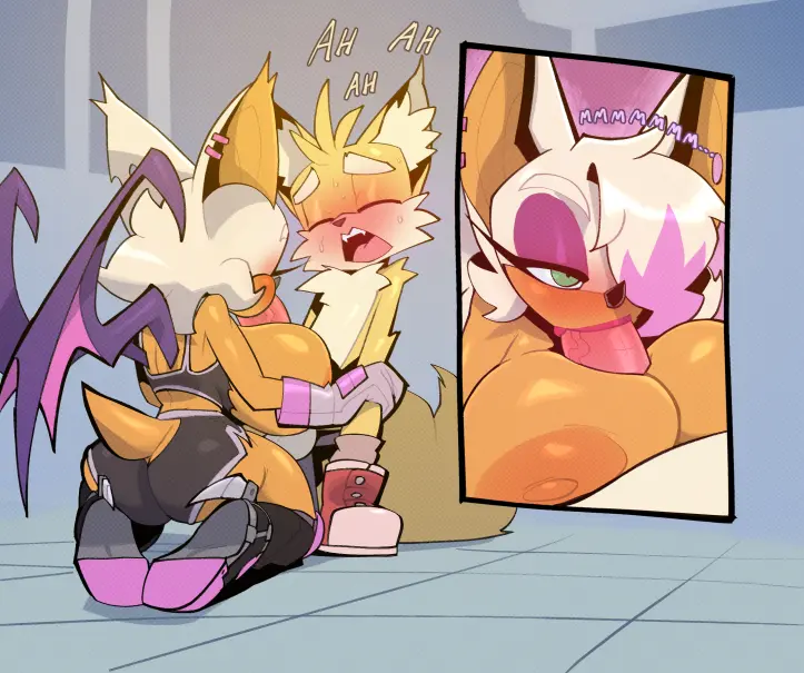 Image big_breasts,breasts,female,blue_eyes,male,duo,tan_skin,hair,male/female,anthro,tan_body,breasts_bigger_than_head,blonde_hair,comic,canid,canine,fur,mammal,yellow_body,yellow_fur,sega,sonic_(series),sonic_the_hedgehog_(series),fox,older_female,younger_male,age_difference,bat,rouge_the_bat,miles_prower,tails,tails_the_fox,bigdad