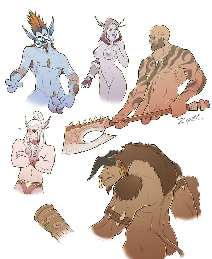 Image 1girls,blush,female,light_skin,white_hair,male,light-skinned_male,warcraft,world_of_warcraft,blizzard_entertainment,blood_elf,orc,orc_(warcraft),orc_male,blue_skin,4boys,monster_boy,undead,zepht7,forsaken,sylvanas_windrunner,undead_(warcraft),tauren,garrosh_hellscream,troll_(warcraft),troll_male,mag'har_orc,lor'themar_theron,baine_bloodhoof,vol'jin