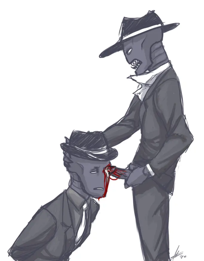 Image male,penis,hat,2boys,male/male,male_only,color,2d,gay,gay_sex,penetration,blood,artist_signature,black_body,2d_artwork,formal_wear,suit,penis_out,gore,blood_splatter,suit_and_tie,guro,homestuck,business_suit,carapace,carapacian,ms_paint_adventures,eye_fucking,eye_penetration,skull_fucking,2012,rollingthedices,spades_slick,diamonds_droog,midnight_crew