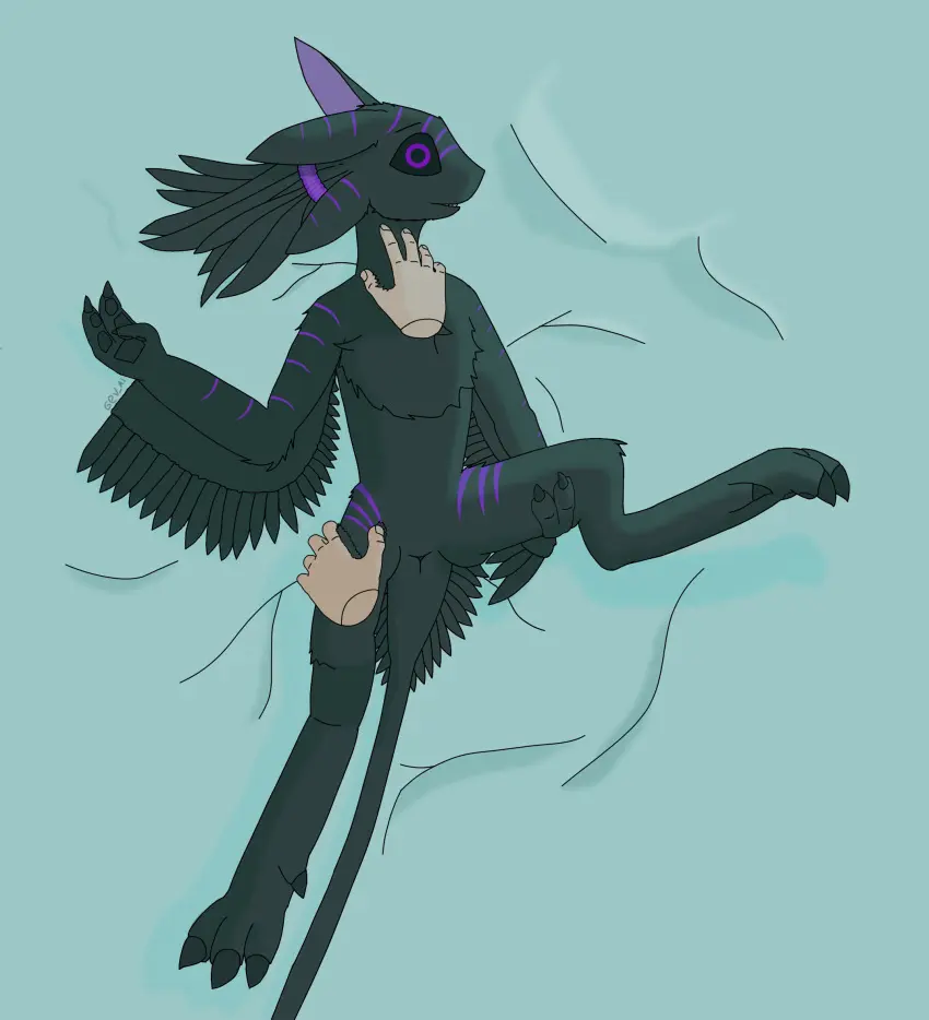 Image female,hi_res,solo,anthro,avali,female/female,azuki_avali,gev_ai
