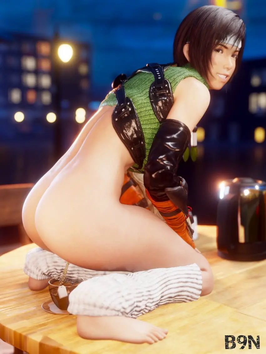 Image brown_eyes,female,female_only,short_hair,ass,bubble_butt,female_focus,barefoot,wide_hips,tagme,busty,brown_hair,socks,3d,hourglass_figure,bottomless,final_fantasy,final_fantasy_vii,final_fantasy_vii_remake,legwear,ninja,kunoichi,tomboy,yuffie_kisaragi,peeing,final_fantasy_vii_rebirth,urine,urine_stream,urinating_female,urination,urinating,b9n,pee_in_glass,piss_in_glass,urinating_in_cup