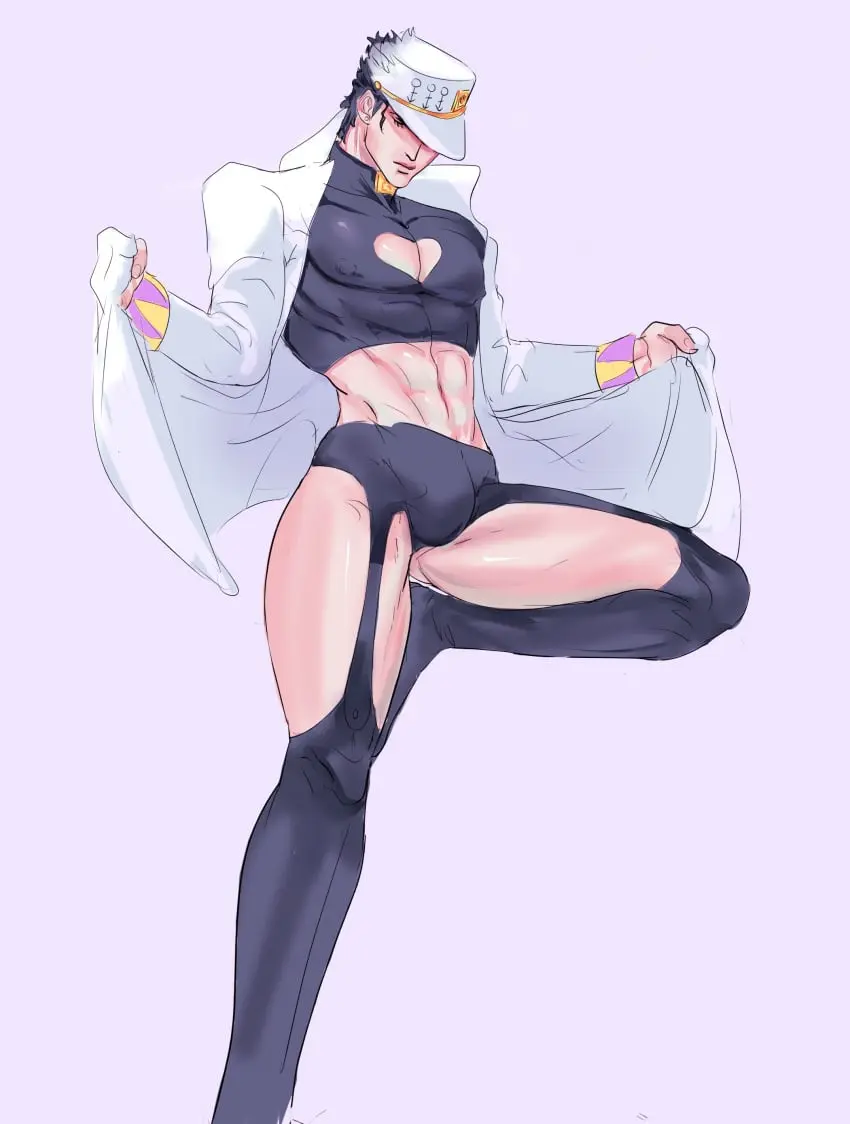 Image solo,1boy,male,muscular,muscular_male,male_only,jojo's_bizarre_adventure,dilf,jotaro_kujo,vintaro