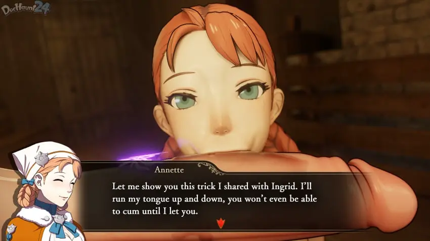Image 1girls,female,human,looking_at_viewer,1boy,bangs,blue_eyes,licking_penis,male,oral,penis,short_hair,female_focus,uncensored,fellatio,solo_focus,tattoo,text,saliva,indoors,nintendo,braid,3d,fire_emblem,fire_emblem:_three_houses,english_text,large_penis,aqua_eyes,teasing,text_box,byleth_(fire_emblem),byleth_(fire_emblem)_(male),alternate_hairstyle,sucking_penis,:>=,cock_worship,saliva_on_penis,asymmetrical_bangs,edging,official_alternate_hairstyle,fire_emblem_warriors:_three_hopes,worship,crest_(fe3h),penis_tattoo,dochaunt24,annette_fantine_dominic