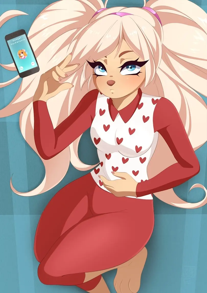 Image 1girls,female,female_only,long_hair,looking_at_viewer,solo,furry,clothed_female,solo_focus,blonde_hair,canine,laying_on_back,laying_on_bed,barboskiny,dannyckoo,roza,roza_barboskina