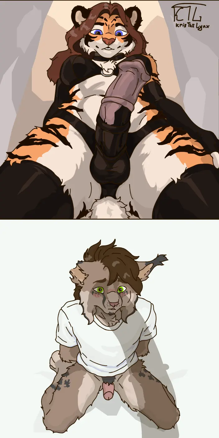 Image breasts,clothed,clothing,female,hi_res,smile,blue_eyes,male,penis,tail,bra,underwear,sex,duo,futanari,intersex,anal,anal_sex,shadow,balls,hair,male/female,anthro,green_eyes,brown_hair,penetration,fur,genitals,mammal,sex_toy,latex,latex_clothing,dildo,feline,bondage,legwear,half-erect,strapon,imminent_anal,armwear,felid,male_penetrated,pantherine,tiger,object_in_ass,sex_toy_in_ass,sex_toy_insertion,imminent_sex,pegging,imminent_pegging,lynx,sex_toy_penetration,toying_partner,kris_(kristhelynx),kristhelynx