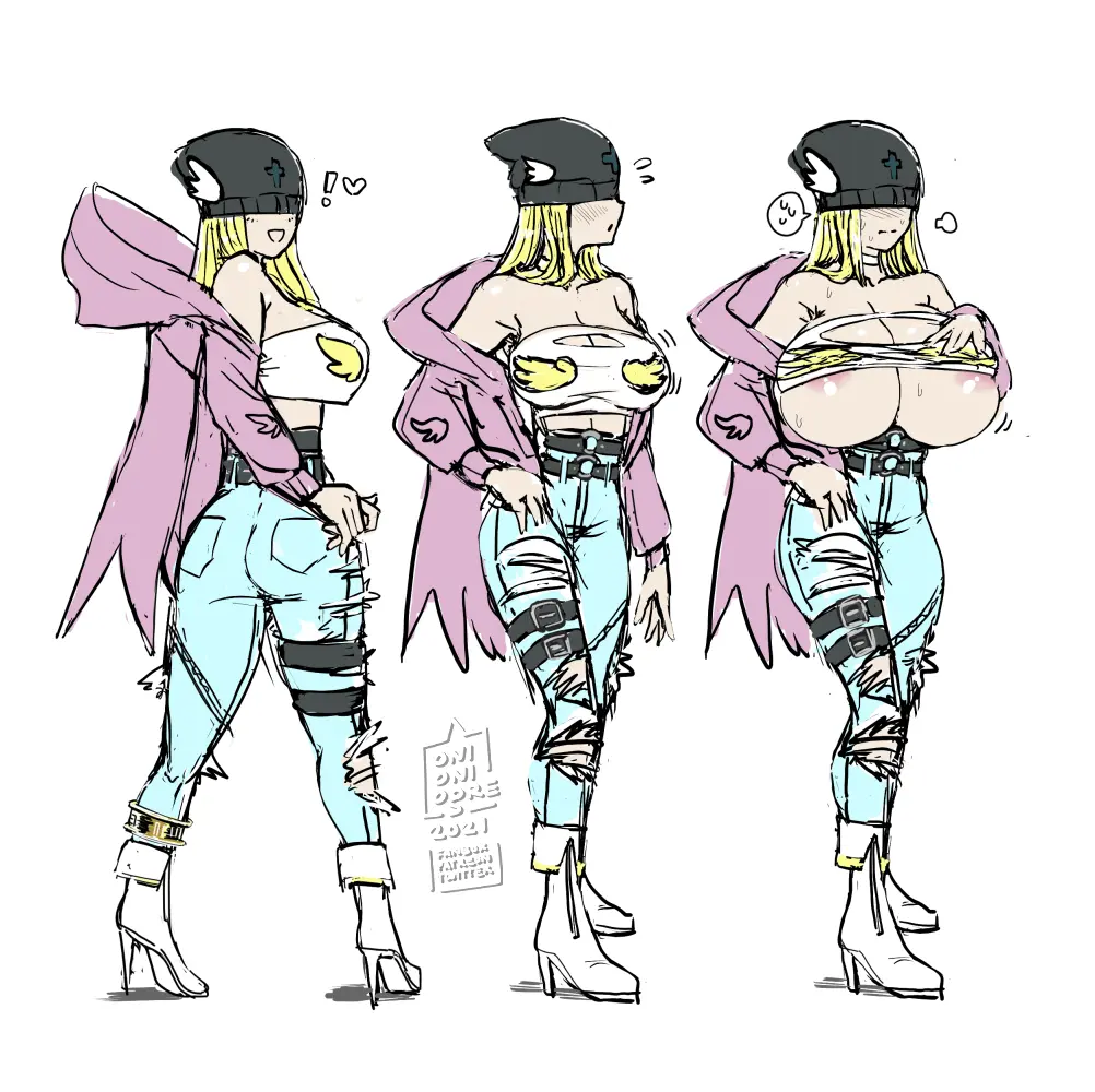 Image big_breasts,blush,breasts,female,2021,embarrassed,underboob,huge_breasts,tagme,blonde_hair,digimon,areola_slip,breast_expansion,angewomon,sequence,cleavage_window,casual_clothes,onioniogre