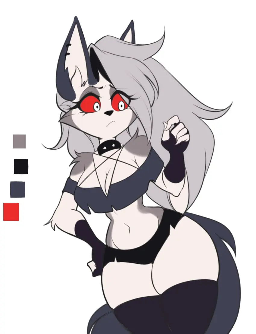 Image big_breasts,breasts,female,furry,thick_thighs,wide_hips,cleavage,hellhound,helluva_boss,loona_(helluva_boss),lucyfercomic