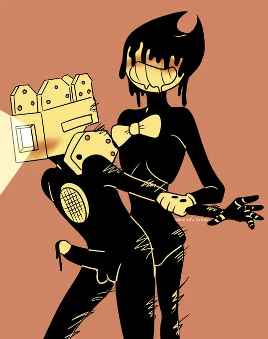 Image male,2boys,male/male,male_only,yaoi,digital_drawing_(artwork),digital_media_(artwork),tagme,monster,gay,2024,non-human,toony,non-human_only,object_head,bendy_and_the_ink_machine,ink,the_projectionist,bendy,ink_demon,lostinnsfw