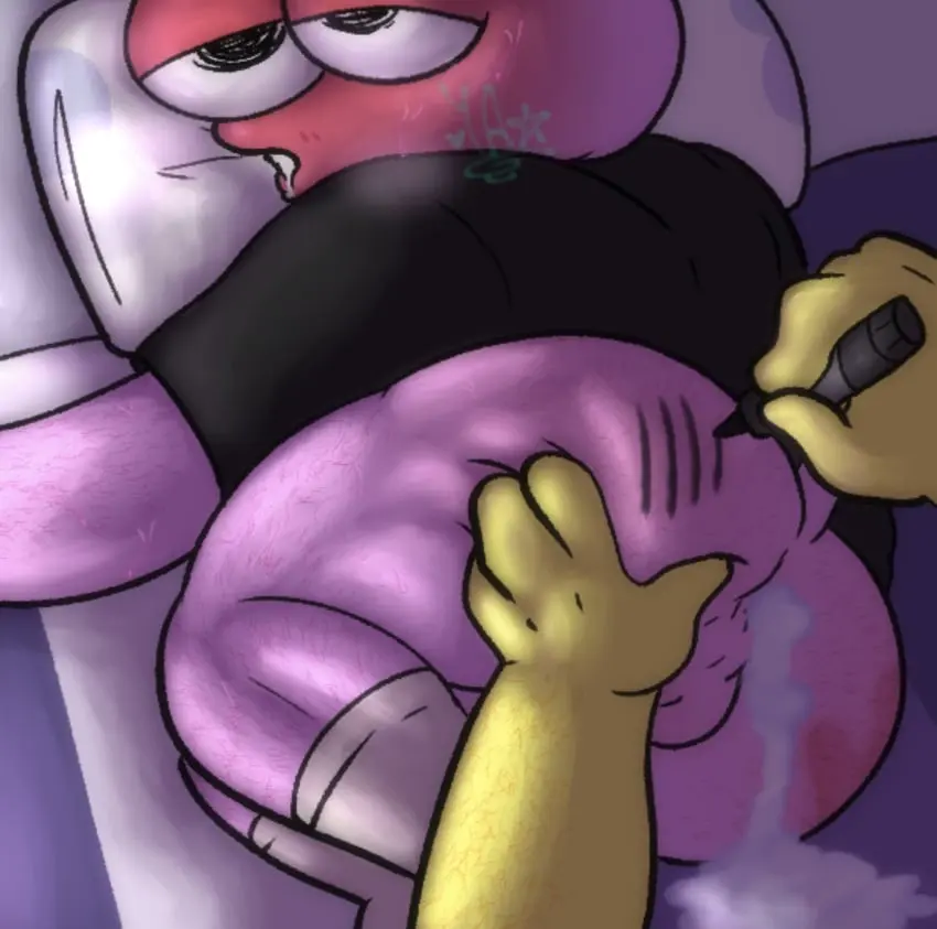 Image blush,cum,male,ass,big_ass,2boys,cum_leaking,male_only,yaoi,drooling,fat_ass,after_sex,gay,socks,2022,ass_focus,ass_grab,after_anal,blushing_profusely,writing_on_ass,cum_leaking_out_of_anus,pim_(smiling_friends),smiling_friends,bensartcave