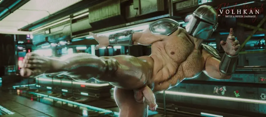 Image nipples,1boy,male,nude,penis,big_penis,erection,muscular,muscular_male,male_only,yaoi,balls,pubic_hair,3d,bara,male_nipples,big_balls,male_pubic_hair,3d_model,star_wars,helmet,hairy_chest,masculine_male,mature_male,mandalorian,the_mandalorian,din_djarin,azog3d