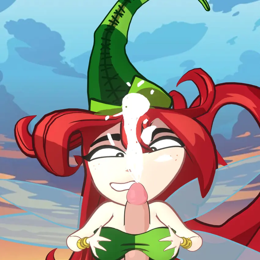 Image 1girls,breasts,female,light-skinned_female,light_skin,1boy,cum,male,penis,red_hair,bra,hat,freckles,paizuri,ejaculation,large_penis,cumshot,green_clothing,bracelets,highlandr34,rayman_(series),betilla_(rayman),nymph_(rayman)