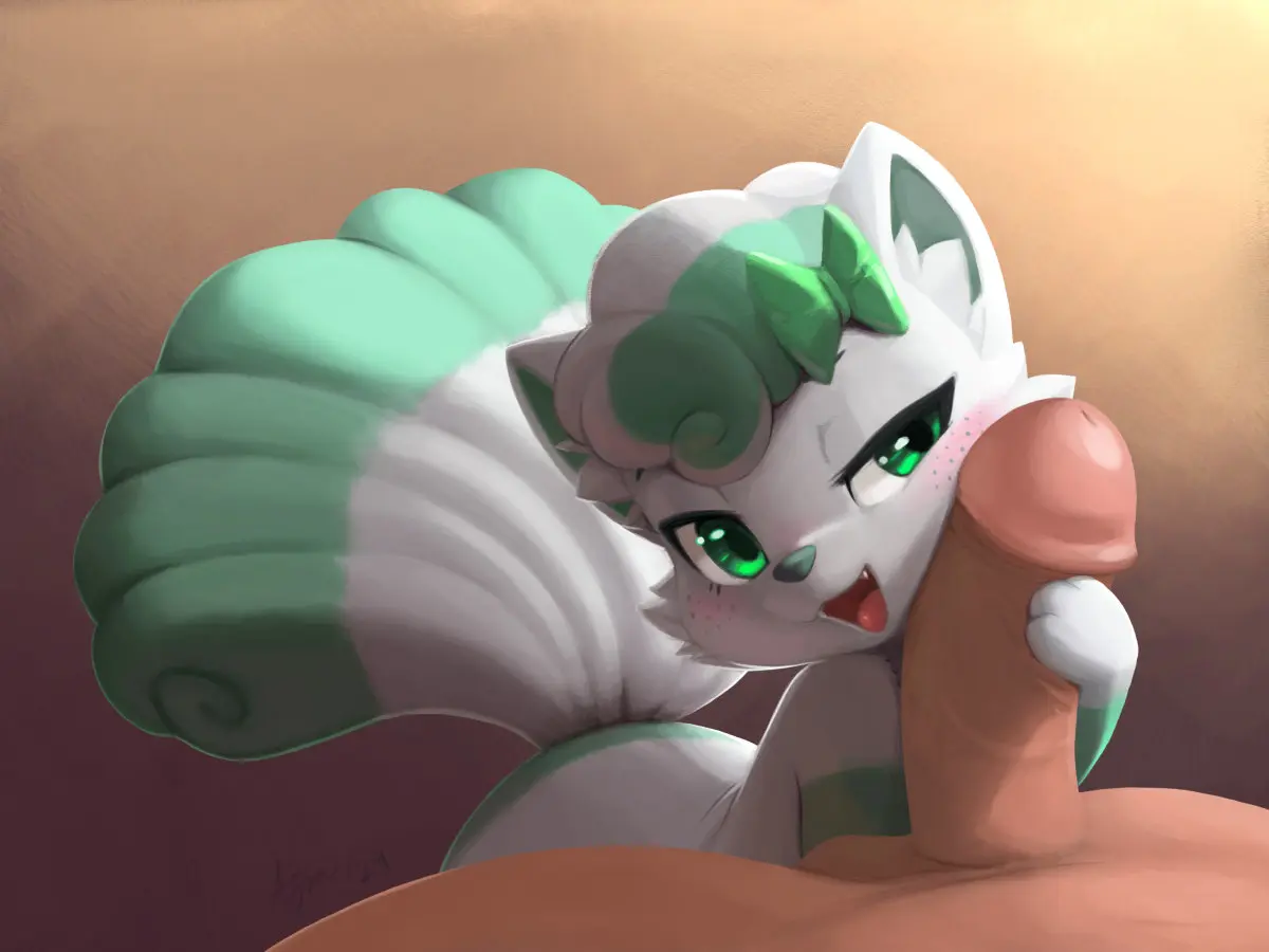 Image blush,female,human,open_mouth,simple_background,alternate_color,male,penis,pokemon,pokemon_(species),tail,tongue,duo,freckles,accessory,male/female,green_eyes,nintendo,fur,genitals,mammal,interspecies,2024,white_body,green_body,signature,glans,tuft,white_fur,feral,fan_character,human_on_feral,zoophilia,penis_on_face,multi_tail,bow_ribbon,generation_7_pokemon,inner_ear_fluff,pokephilia,regional_form_(pokemon),green_fur,alolan_form,alternate_version_at_source,cute_fangs,vulpix,bow_(feature),ajin,bow_accessory,nuzzling,alolan_vulpix,juniper_(coffeefly),penis_nuzzling