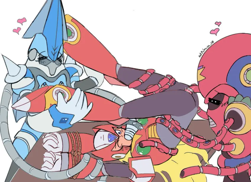 Image male,oral,anal,yaoi,color,blonde_hair,gay,tentacle,tentacle_sex,tentacle_rape,rape,3boys,capcom,mega_man,mega_man_x,forced_yaoi,zero_(mega_man),antitelevisa2008,launch_octopus,squid_adler,volt_kraken