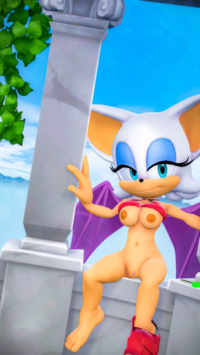 Image 1girls,breasts,clothed,clothing,exposed_breasts,female,female_only,hi_res,looking_at_viewer,nipples,smile,solo,pussy,tail,bikini,panties,underwear,ass,smiling_at_viewer,digital_media,wings,anthro,sitting,absurd_res,3d,fur,genitals,mammal,bikini_top,eyeshadow,makeup,panties_down,partially_clothed,sega,sonic_(series),sonic_the_hedgehog_(series),3d_model,bikini_bottom,smirk,smirking_at_viewer,swimwear,raised_clothing,4k,mobian_(species),9:16,panties_around_one_leg,bat,rouge_the_bat,food,membrane_(anatomy),membranous_wings,underwear_down,clothing_around_one_leg,mobian,mobian_bat,sonic_adventure_2,underwear_around_one_leg,silkworm205,popsicle,source_filmmaker_(artwork),raised_bikini,raised_swimwear
