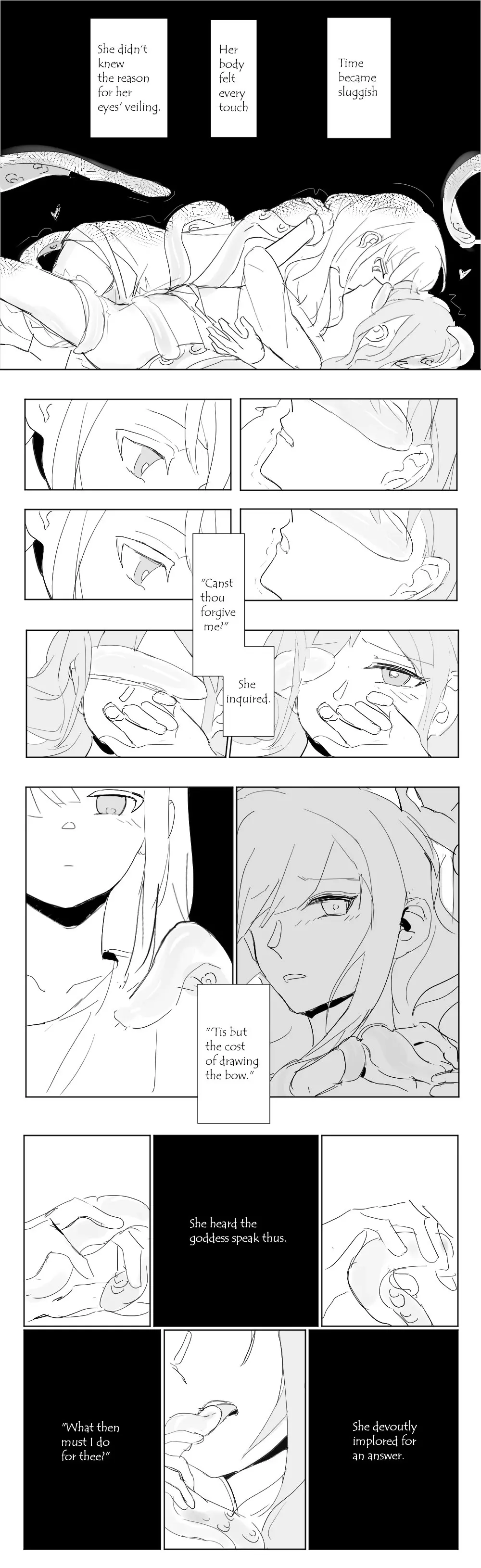 Image blush,female,highres,long_hair,2girls,absurdres,multiple_girls,nude,completely_nude,parted_lips,trembling,monochrome,tentacle,looking_at_another,yuri,heart,english_text,kissing,commentary,tentacle_in_mouth,greyscale,bang_dream!,bang_dream!_it's_mygo!!!!!,togawa_sakiko,wakaba_mutsumi,covering_another's_eyes,sigangsan