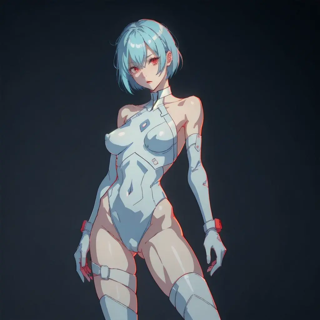 Image breasts,female,red_eyes,blue_hair,hair,white_body,neon_genesis_evangelion,rei_ayanami