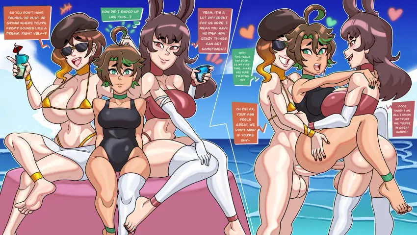 Image 1girls,big_breasts,breasts,clothed,clothing,female,human,light-skinned_female,light_skin,standing,penis,pussy,thighhighs,bikini,ass,big_ass,big_penis,sex,erection,futa_on_female,futanari,intersex,light-skinned_futa,anal,balls,2d,text,swimsuit,vaginal_penetration,absurd_res,bunny_ears,smooth_balls,smooth_penis,dialogue,bikini_top,bottomless,dc,dc_comics,english_text,partially_clothed,2024,bikini_bottom,2futas,sunglasses,tinted_eyewear,double_penetration,crossover,rwby,mostly_nude,faunus,source_smaller,green_lantern,dcuaom,velvet_scarlatina,jessica_cruz,coco_adel,owl_pie,justice_league_x_rwby:_super_heroes_and_huntsmen