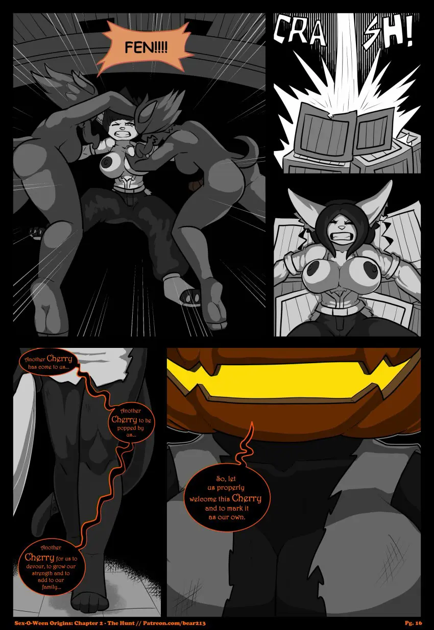 Image big_breasts,breasts,clothed,clothing,female,hi_res,nipples,open_shirt,shirt,male,nude,tail,areola,feet,text,absurd_res,black_and_white,comic,monochrome,canid,canine,mammal,dialogue,english_text,partially_clothed,big_ears,speech_bubble,toes,fox,topwear,group,trio,open_clothing,fennec_fox,true_fox,4_toes,open_topwear,bear213,for_a_head,object_head,jack-o'-lantern,pumpkin_head,fenavi_montaro,sex_o_ween,candi_cox