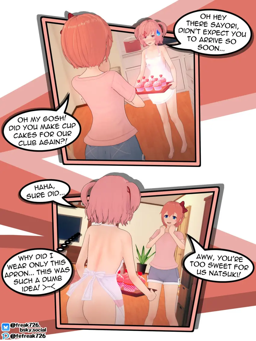 Image breasts,female,female_only,human,light-skinned_female,light_skin,2girls,multiple_girls,ass,embarrassed,pink_hair,text,tagme,indoors,3d,apron,koikatsu,english_text,light-skinned,talking,doki_doki_literature_club,embarrassed_female,natsuki_(doki_doki_literature_club),mostly_nude,mostly_nude_female,talking_to_another,embarrassed_nude_female,naked_apron,enf,sayori_(doki_doki_literature_club),coral_pink_hair,speech_bubbles,fefreak726