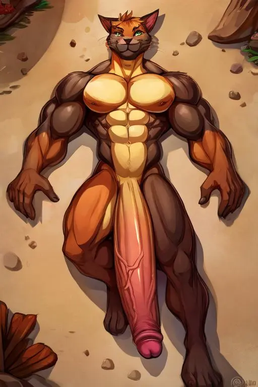 Image male,penis,furry,ai_generated,male_only,huge_cock,thick_penis,long_penis,furry_penis