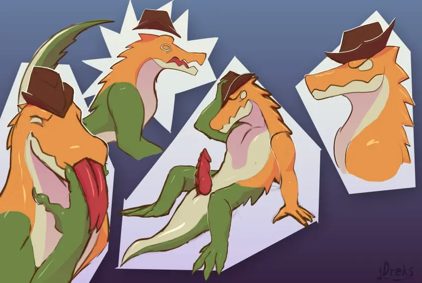 Image hi_res,solo,male,penis,male/male,male_only,anthro,genitals,glistening,glistening_body,reptile,scalie,lizard,crocodile,crocodilian,crocodylid,the_amazing_digital_circus,glitch_productions,gummigoo_(the_amazing_digital_circus),big_tongue,dreks